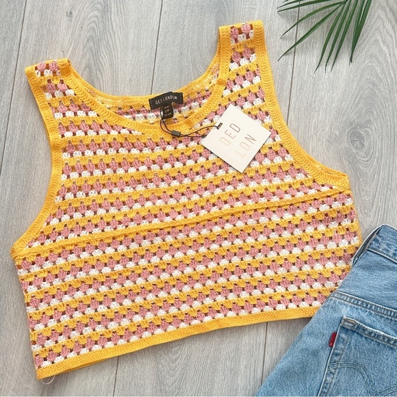 QED London Tops - NWT QED LONDON Open Knit Top